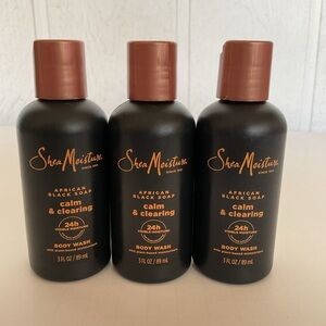 Shea Moisture African Black Soap Body Wash 3 Deluxe travel Size